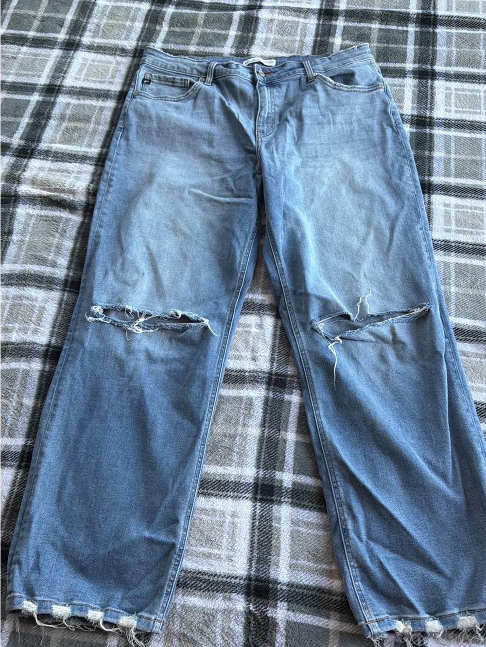 KanCan Light Blue Distressed Relaxed Jeans